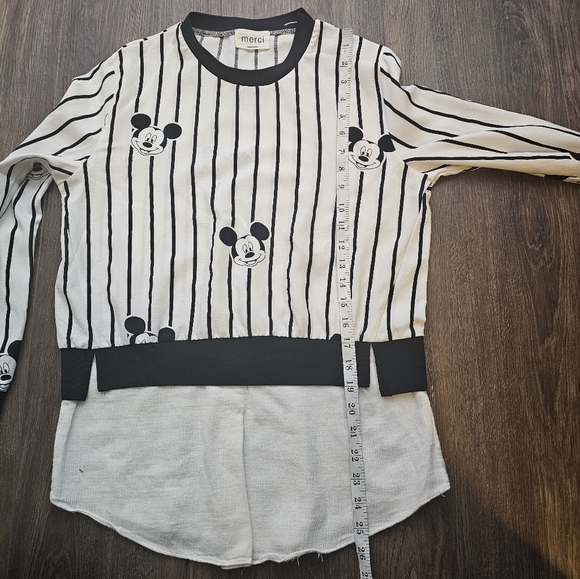 Disney Mickey Mouse Striped Pullover Blouse by Merci Small - Picture 9 of 10